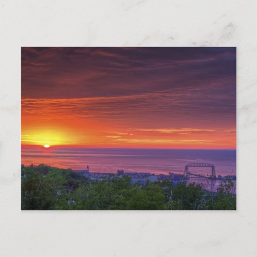 Duluth Sunrise Postkarte (Vorderseite)