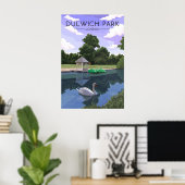 Dulwich Park London Reiseplakat Poster (Heimbüro)