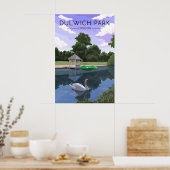Dulwich Park London Reiseplakat Poster (Küche)