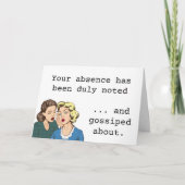 Duly bemerkt Absence Sarcastic Vermisst Sie Karte (Vorderseite)