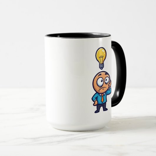 Dum Dum Idea Lightbulb Funny Tasse (VorderseiteRechts)