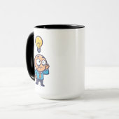 Dum Dum Idee Glühbirne Lustig Tasse (Vorderseite Links)