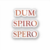 Dum spiro spero aufkleber (Vorderseite)