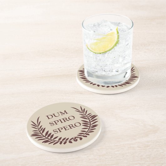 Dum spiro spero getränkeuntersetzer (Seite)