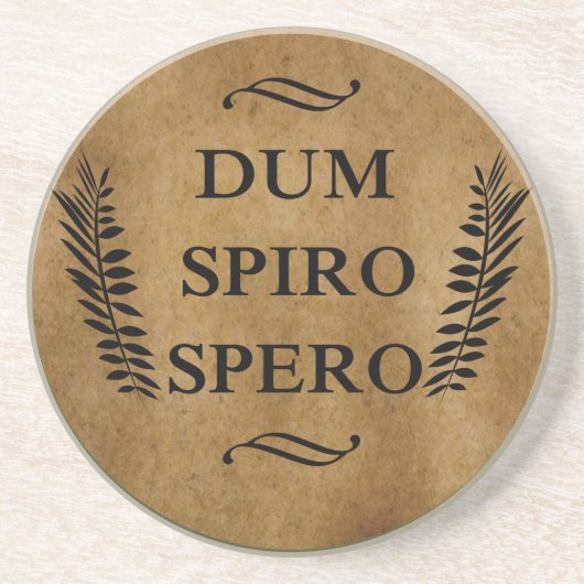 dum spiro spero getränkeuntersetzer (Vorne)