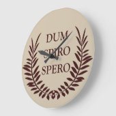 Dum spiro spero große wanduhr (Winkel)