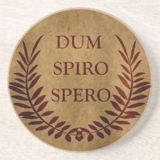 dum spiro spero, latin Phrase Getränkeuntersetzer (Vorne)