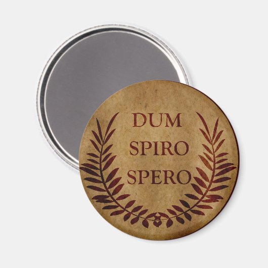 dum spiro spero, latin Phrase Magnet (Vorderseite/Rückseite)