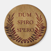 dum spiro spero, latin Phrase Magnet (Vorne)