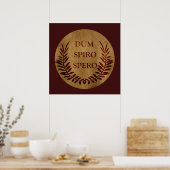 dum spiro spero, latin Phrase Poster (Küche)