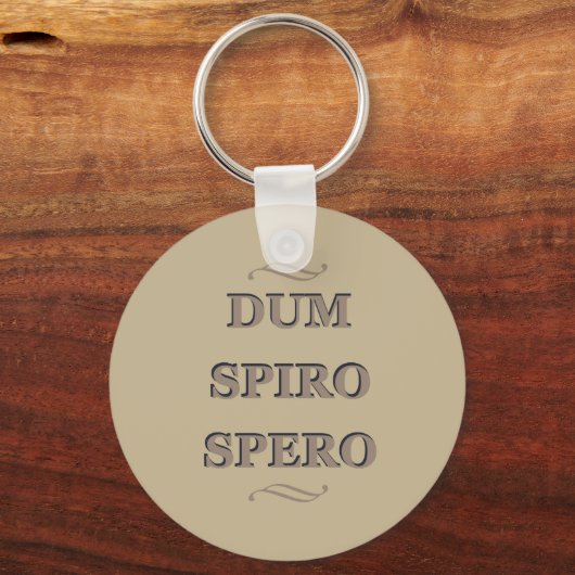 dum spiro spero, latin Phrase Schlüsselanhänger (Vorderseite)