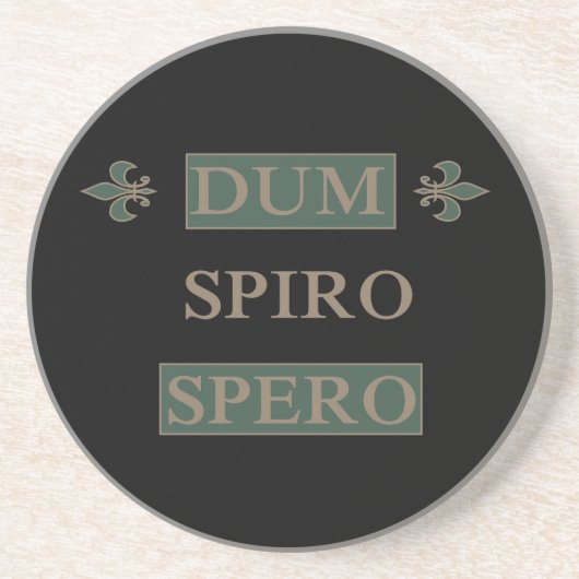 dum spiro spero latin Phrasen über das Leben Getränkeuntersetzer (Vorne)