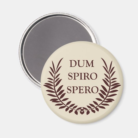 Dum spiro spero magnet (Vorderseite/Rückseite)