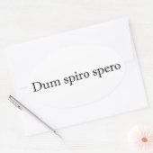 dum spiro spero ovaler aufkleber (Umschlag)