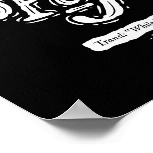 Dum Spiro Spero - Poster - Black (Ecke)