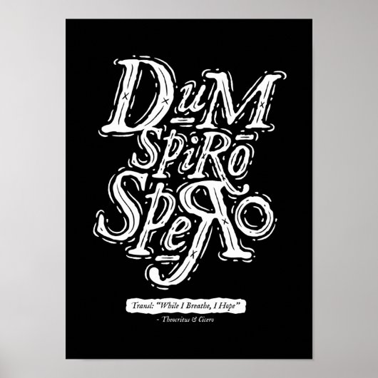 Dum Spiro Spero - Poster - Black (Vorne)