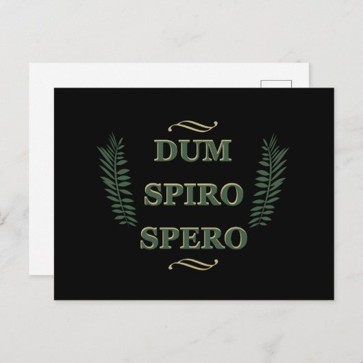 Dum spiro spero postkarte (Vorne/Hinten)