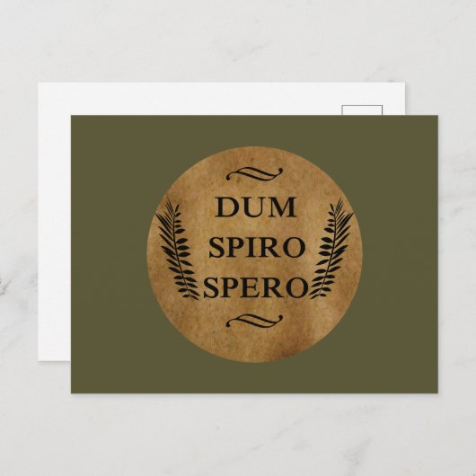 Dum spiro spero postkarte (Vorne/Hinten)