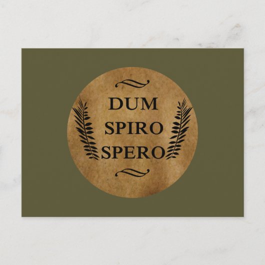 Dum spiro spero postkarte (Vorderseite)