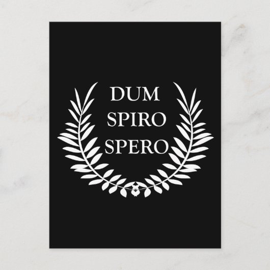 Dum spiro spero postkarte (Vorderseite)