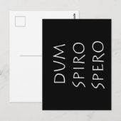 Dum spiro spero postkarte (Vorne/Hinten)