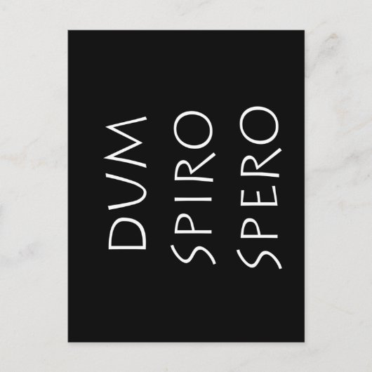 Dum spiro spero postkarte (Vorderseite)