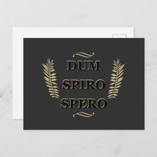 Dum spiro spero postkarte (Vorne/Hinten)
