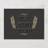 Dum spiro spero postkarte (Vorderseite)