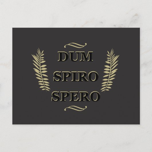 Dum spiro spero postkarte (Vorderseite)