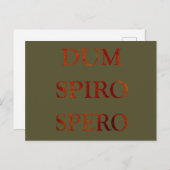 Dum spiro spero postkarte (Vorne/Hinten)