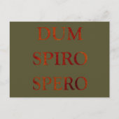 Dum spiro spero postkarte (Vorderseite)