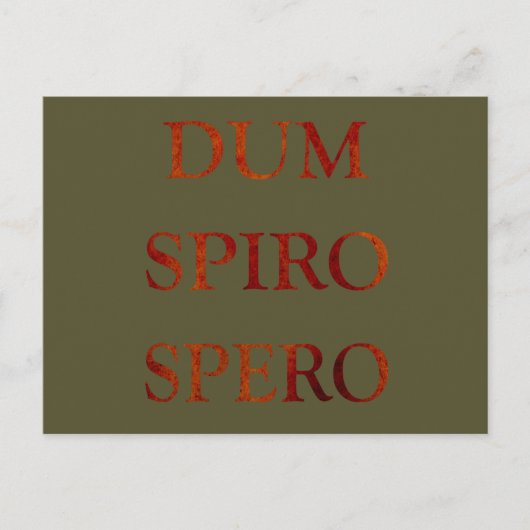 Dum spiro spero postkarte (Vorderseite)