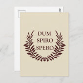 Dum spiro spero postkarte (Vorne/Hinten)