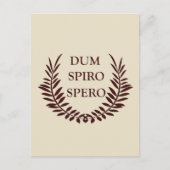 Dum spiro spero postkarte (Vorderseite)