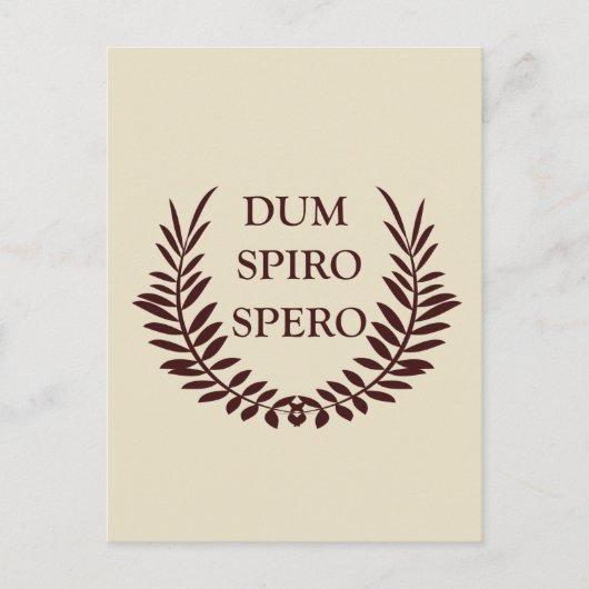 Dum spiro spero postkarte (Vorderseite)