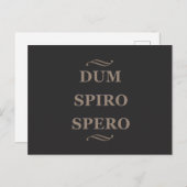 Dum spiro spero postkarte (Vorne/Hinten)
