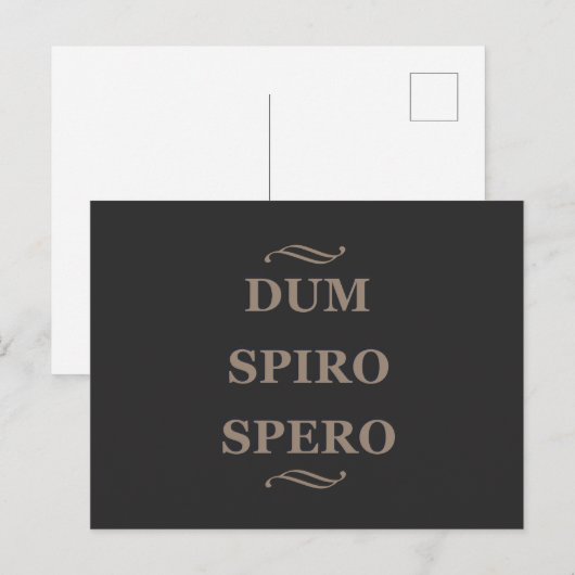 Dum spiro spero postkarte (Vorne/Hinten)