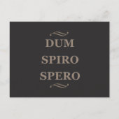 Dum spiro spero postkarte (Vorderseite)