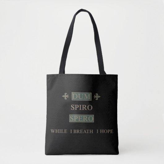 Dum spiro spero tasche (Vorderseite)