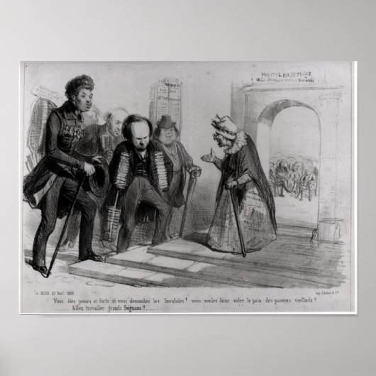 Dumas, Hugo und Balzac, die um ihre Aufnahme bitte Poster (Vorne)