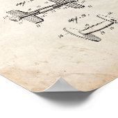 Dumb-Bell-Patent - Altes Aussehen Poster (Ecke)