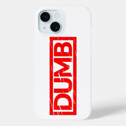 Dumb Briefmarke Case-Mate iPhone Hülle (Rückseite)