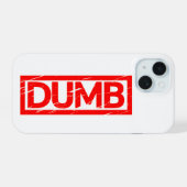 Dumb Briefmarke iPhone 15 Hülle (Rückseite (Horizontal))