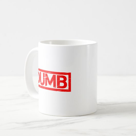 Dumb Briefmarke Kaffeetasse (Vorderseite Links)