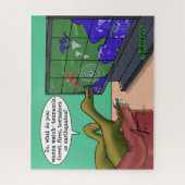 Dumb Dinosaurier sehen im Fernsehen Zeichen des Kl Puzzle (Vertikal)