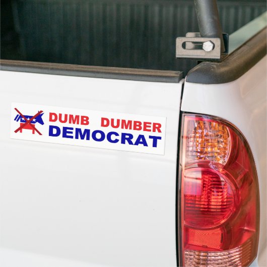 Dumb Dumber Democrat Autoaufkleber (Auf Lkw)