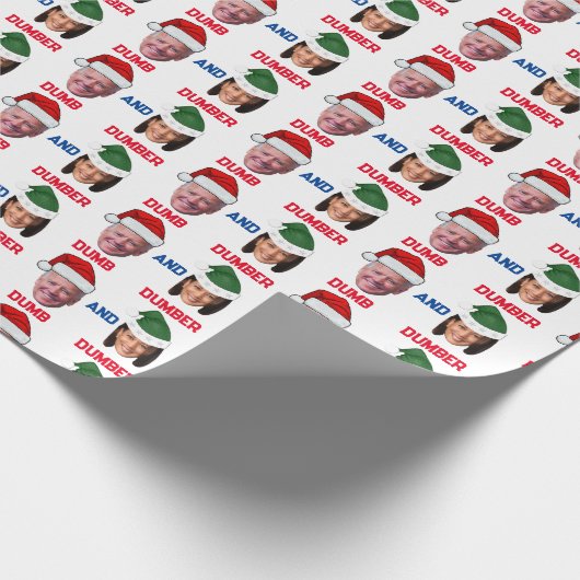 Dumb und Dumber Haris und Biden stimmen für Trump Geschenkpapier (Ecke)