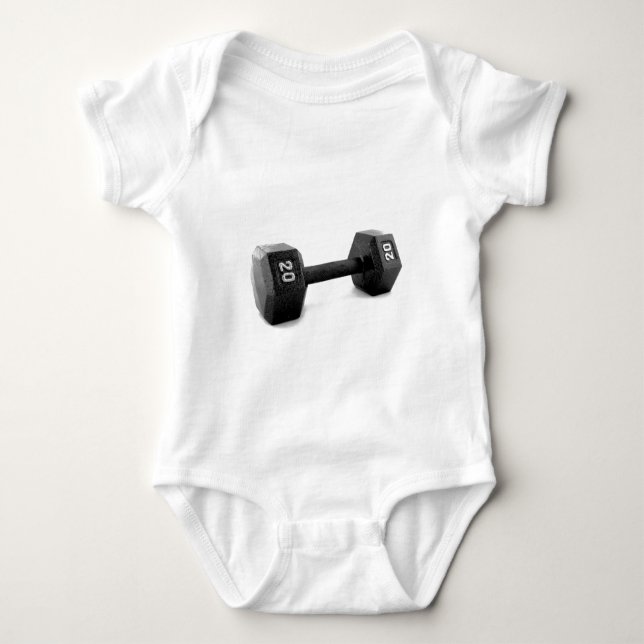Dumbbell Baby Strampler (Vorderseite)