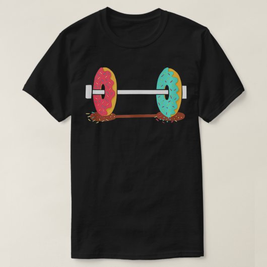 Dumbbell Donut Weights for Gym & Doughnuts Lover  T-Shirt (Design vorne)