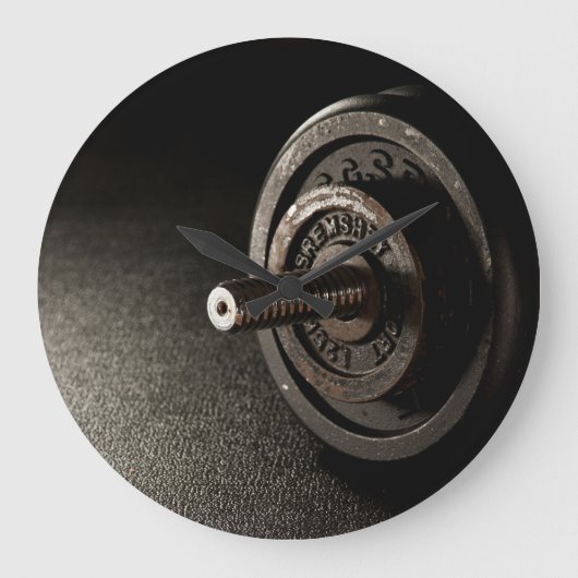 Dumbbell Große Wanduhr (Vorderseite)